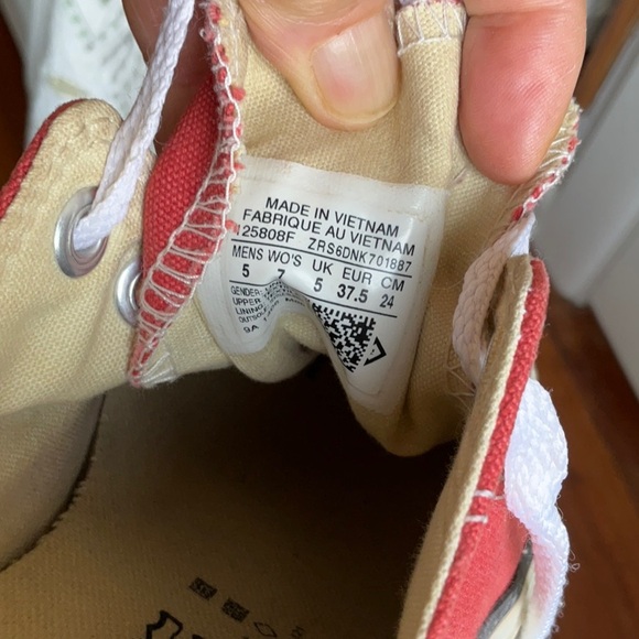 Converse Red Chuck Taylor All-Star Sneakers - Picture 8 of 9